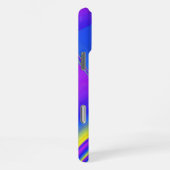 サマフィーリング、抽象芸術3Dレインボワート iPhoneケース (右側面)