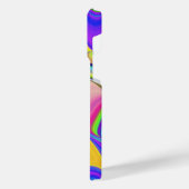 サマフィーリング、抽象芸術3Dレインボワート iPhoneケース (左側面)