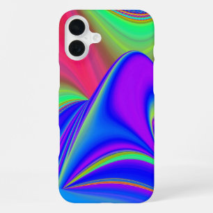 サマフィーリング、抽象芸術3Dレインボワート iPhone 16 PLUSケース