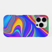 サマフィーリング、抽象芸術3Dレインボワート iPhoneケース (裏面横)