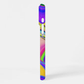 サマフィーリング、抽象芸術3Dレインボワート iPhoneケース (左側面)