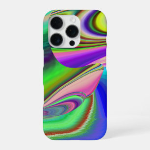 サマフィーリング、抽象芸術3Dレインボワート iPhone 16 PROケース