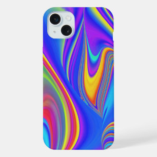 サマフィーリング、抽象芸術3Dレインボワート iPhone 15 PLUSケース