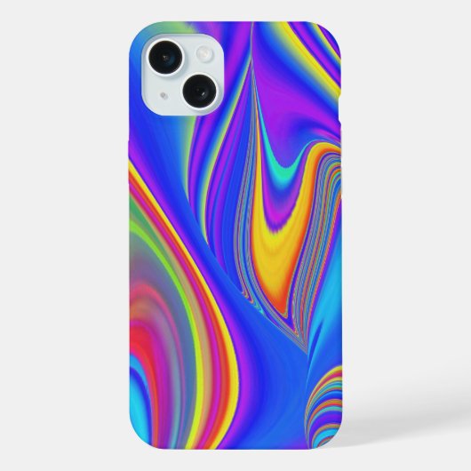 サマフィーリング、抽象芸術3Dレインボワート iPhoneケース (裏面)