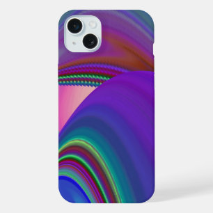 サマフィーリング、抽象芸術3Dレインボワート iPhone 15 PLUSケース