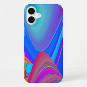 サマフィーリング、抽象芸術3Dレインボワート iPhone 16 PLUSケース