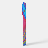 サマフィーリング、抽象芸術3Dレインボワート iPhoneケース (左側面)