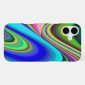 サマフィーリング、抽象芸術3Dレインボワート iPhoneケース (裏面横)