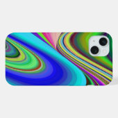 サマフィーリング、抽象芸術3Dレインボワート iPhoneケース (裏面横)