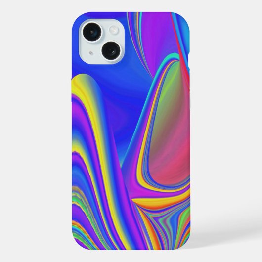 サマフィーリング、抽象芸術3Dレインボワート iPhoneケース (裏面)