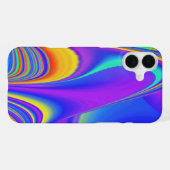 サマフィーリング、抽象芸術3Dレインボワート iPhoneケース (裏面横)