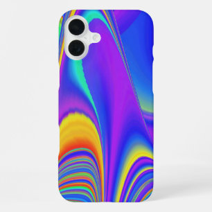 サマフィーリング、抽象芸術3Dレインボワート iPhone 16 PLUSケース