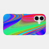 サマフィーリング、抽象芸術3Dレインボワート iPhone 16ケース (裏面横)