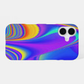 サマフィーリング、抽象芸術3Dレインボワート iPhone 16ケース (裏面横)