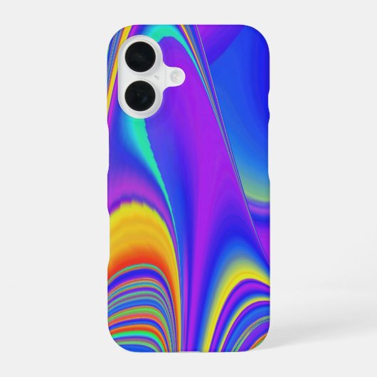 サマフィーリング、抽象芸術3Dレインボワート iPhone 16ケース (裏面)