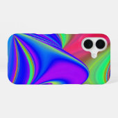 サマフィーリング、抽象芸術3Dレインボワート iPhone 16ケース (裏面横)