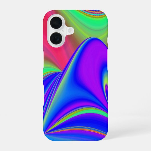 サマフィーリング、抽象芸術3Dレインボワート iPhone 16ケース (裏面)