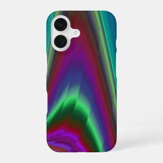 サマフィーリング、抽象芸術3Dレインボワート iPhone 16ケース (裏面)