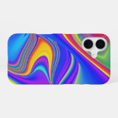 サマフィーリング、抽象芸術3Dレインボワート iPhone 16ケース (裏面横)