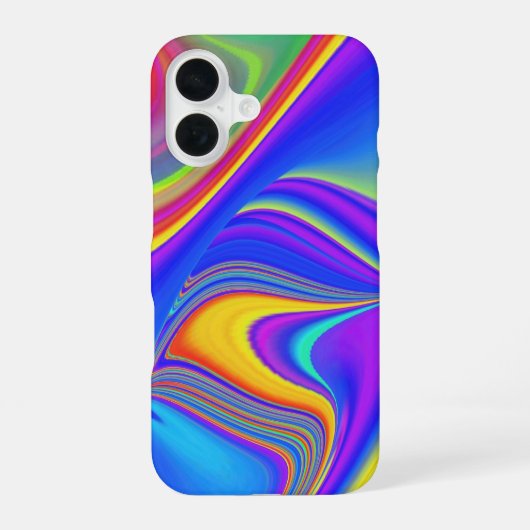 サマフィーリング、抽象芸術3Dレインボワート iPhone 16ケース (裏面)