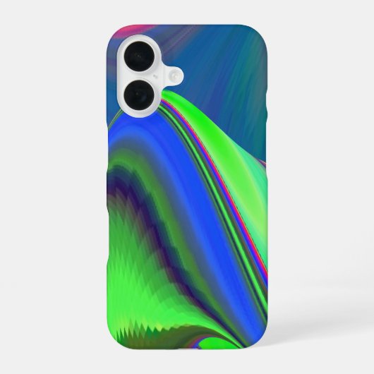 サマフィーリング、抽象芸術3Dレインボワート iPhone 16ケース (裏面)