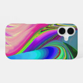 サマフィーリング、抽象芸術3Dレインボワート iPhone 16ケース (裏面横)