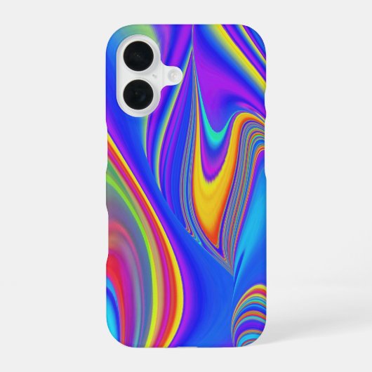サマフィーリング、抽象芸術3Dレインボワート iPhone 16ケース (裏面)