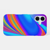 サマフィーリング、抽象芸術3Dレインボワート iPhone 16ケース (裏面横)