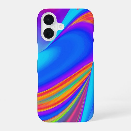 サマフィーリング、抽象芸術3Dレインボワート iPhone 16ケース (裏面)