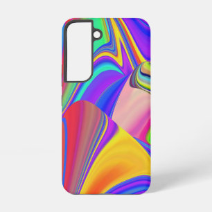 サマフィーリング、抽象芸術3Dレインボワート SAMSUNG GALAXY S22ケース