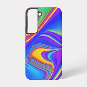 サマフィーリング、抽象芸術3Dレインボワート SAMSUNG GALAXY S22ケース