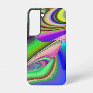 サマフィーリング、抽象芸術3Dレインボワート SAMSUNG GALAXY S22ケース