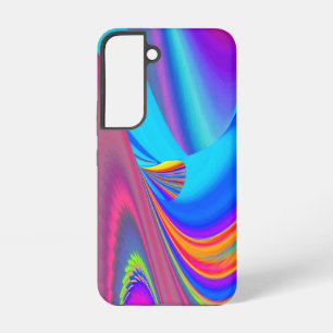 サマフィーリング、抽象芸術3Dレインボワート SAMSUNG GALAXY S22ケース