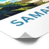 サマラビーチコスタリカトラベルプリント ポスター (角)