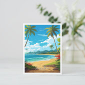 サマラビーチコスタリカヴィンテージトラベル ポストカード (スタンド正面)