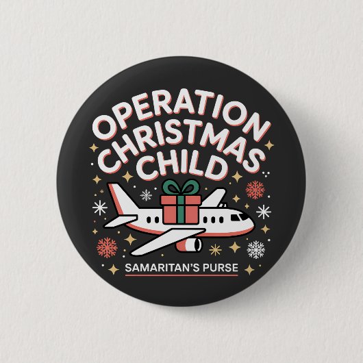 サマリアンポーチ Operation Christmas Child 缶バッジ (正面)