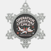 サマリア人の財布 Operation Christmas Child スノーフレークピューターオーナメント (正面)