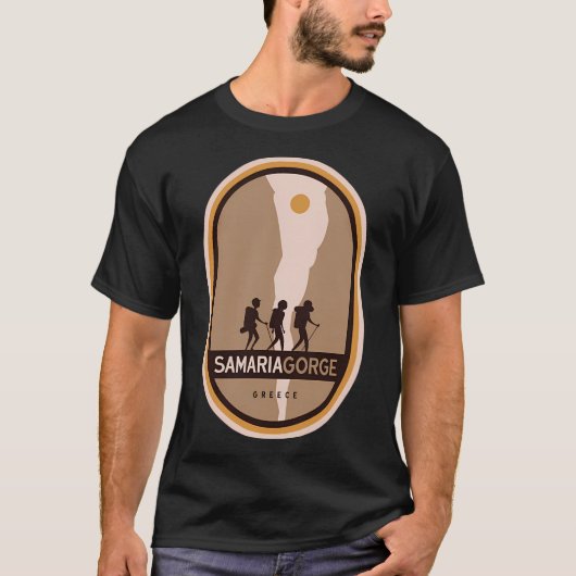 サマリア峡谷ギリシャ Tシャツ (正面)