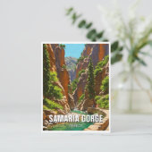 サマリア峡谷クレタギリシャ旅行 ポストカード (スタンド正面)