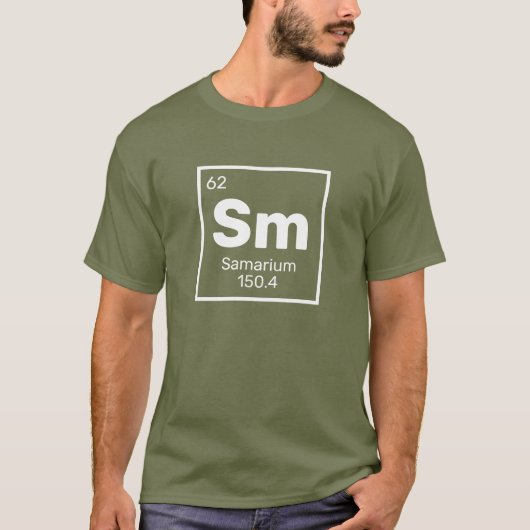 サマリウム/周期表 – SmエレメントTシャツ Tシャツ (正面)