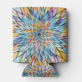 サマリーイエローピンク絵を描フローララインアート 缶クーラー (裏面)