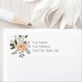 サマリーイエローフローラブーケ差出人住所 ラベル (インサイチュ)