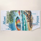 サマリーウォータービーチチェア&アンブレラシーショア ビーチタオル (正面)