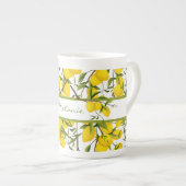 サマリーシトラスレモンツリーブランチ ボーンチャイナマグカップ (正面右)