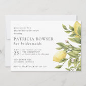 サマリー葉レモンズBridesmaid Lunchonカスタム 招待状 (正面)