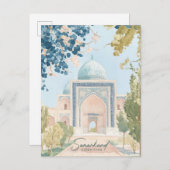 サマルカンドウズベキスタンイラストレーション旅行 ポストカード (正面/裏面)