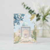 サマルカンドウズベキスタンイラストレーション旅行 ポストカード (スタンド正面)