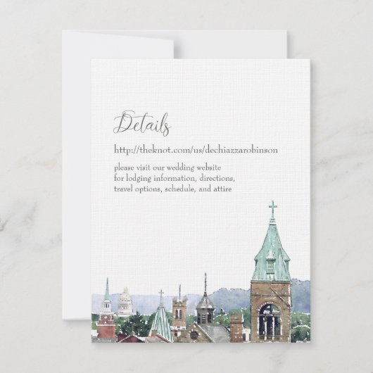 サマンサとマイケル詳細 招待状 (正面)