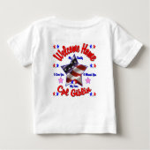 サマンサのカスタムホームカミングシャツ ベビーTシャツ (裏面)