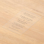 サマンサグレイ伝統的エレガントな結婚式 アクリル招待状 (レイダウン)